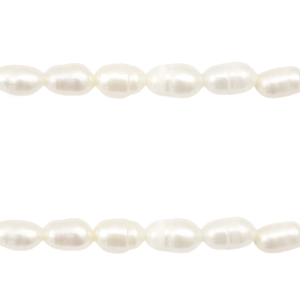BQ Zoetwater parels rice 7x5mm Natural white