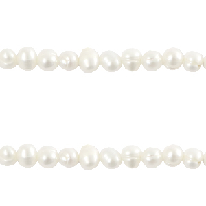 BQ Zoetwater parels verticaal rijggat 4x5mm Natural white