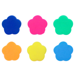 Polymeer kraal flower Neon multicolour