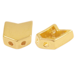 Metaal kralen DQ duo beads pijl Goud (nikkelvrij)