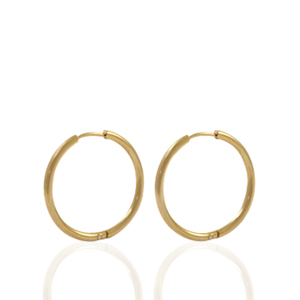 Oorbellen van Stainless steel Roestvrij staal (RVS) creolen 16mm Goud