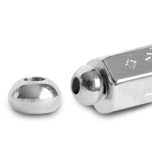 C.U.S&reg; message beads eindkap Zilver (nikkelvrij)
