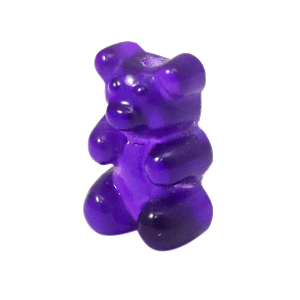 Hangers van resin gummi bear Purple