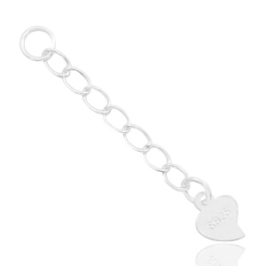 Onderdelen 925 zilver verlengketting hartje Zilver