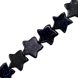 Kralen natuursteen star glitter Midnight blue