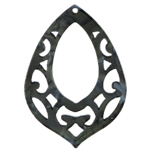 Hangers van resin barok druppel Black