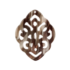 Hangers van resin barok ruit Mixed brown