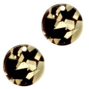 Hangers van resin rond 12mm Champagne-black