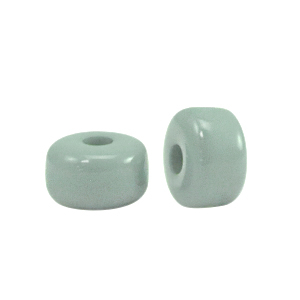 Polaris kralen Glaze rondellen 6x4mm shiny Sea green