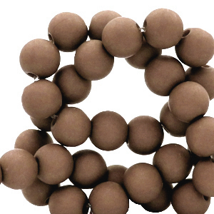6 mm kralen van acryl Coffee brown