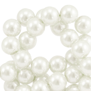 Glasparels rond 4mm Off white