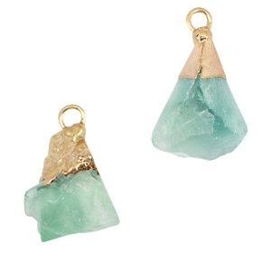 Hangers van natuursteen aventurijn kwarts Crysolite green-gold