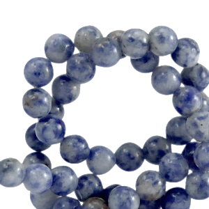 Kralen natuursteen sodaliet en microklien 8mm Blue