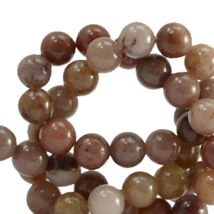 Kralen natuursteen kwarts 8mm Tawny-brown