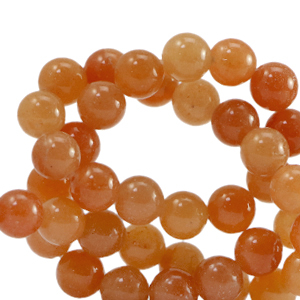 Kralen natuursteen kwarts 8mm Sandstone orange