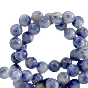 Kralen natuursteen sodaliet en microklien 6mm Blue