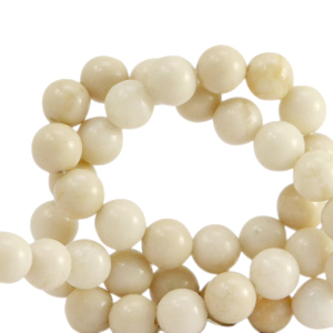 Kralen natuursteen calciet en marmer 6mm Beige