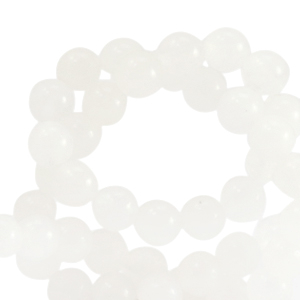 Kralen natuursteen kwarts 6mm White