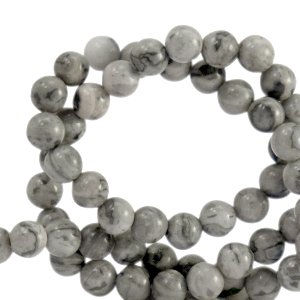 Kralen natuursteen dolomiet 4mm Marble grey