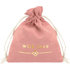 Sieradenzakje "with love" Vintage pink-gold