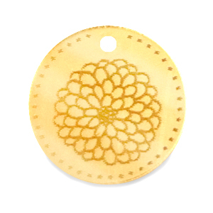 Bedels Plexx 20mm Birth flower November-Chrysant Gold