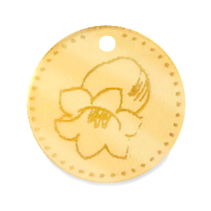 Bedels Plexx 20mm Birth flower May-Lily of the valley Gold