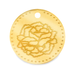 Bedels Plexx 20mm Birth flower January-Carnation Gold