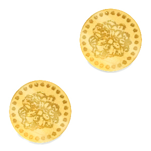 Cabochons Plexx 12mm Birth flower October-Marigold Gold