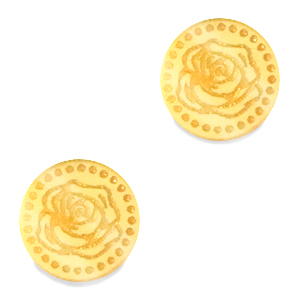Cabochons Plexx 12mm Birth flower June-Rose Gold