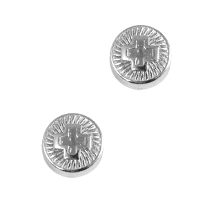 Metaal schuivers DQ cross 8mm Antiek zilver (nikkelvrij)