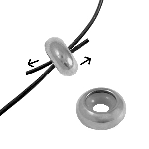 Benodigdheden van Stainless steel Roestvrij staal (RVS) bead stopper 9x4mm Silver