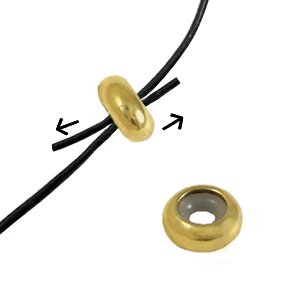 Benodigdheden van Stainless steel Roestvrij staal (RVS) bead stopper 7x3.5mm Gold