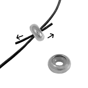 Benodigdheden van Stainless steel Roestvrij staal (RVS) bead stopper 7x3mm Silver