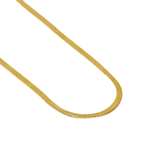 Kettingen van Stainless steel Roestvrij staal (RVS) snake Goud