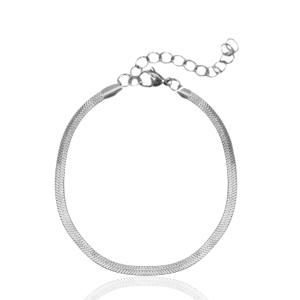 Armbanden van Stainless steel Roestvrij staal (RVS) snake Zilver