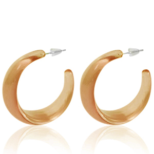Musthave oorbellen creolen Tan brown