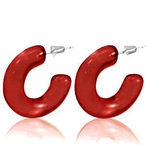 Musthave oorbellen creolen Ruby red