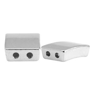 Metaal kralen DQ duo rectangle Antiek zilver (nikkelvrij)