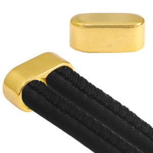 Metaal eindkapjes DQ dubbel &Oslash;10mm Goud (nikkelvrij)