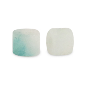Disc natuursteen kralen chalcedoon (kwarts) 3x2mm Multicolour turquoise-off white