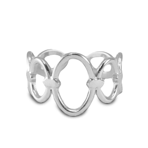 Ringen van Stainless steel Roestvrij staal (RVS) Zilver