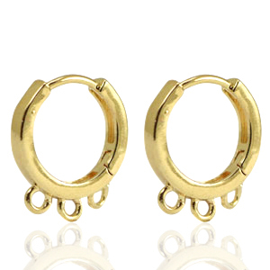 TQ metaal brass oorbellen creolen Gold