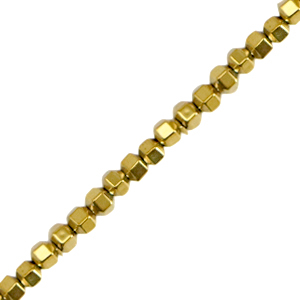 Kralen van hematite hexagon 2mm Gold
