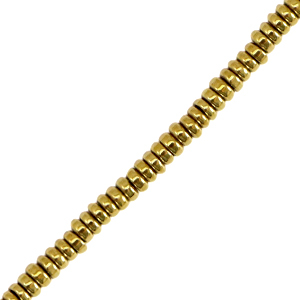 Kralen van hematite disc Gold