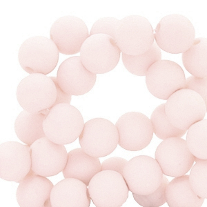 6 mm kralen van acryl matt Touch of pink