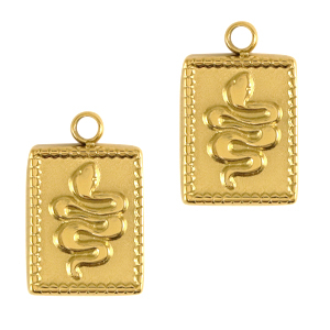 Bedels van Stainless steel Roestvrij staal (RVS) snake Goud