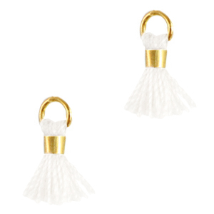 Kwastje 0.7cm Gold-white