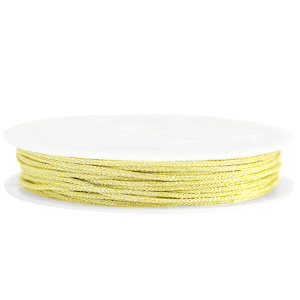 Macram&eacute; gevlochten draad 1mm Yellow gold metallic