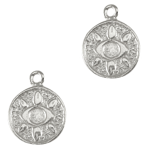 Metaal bedels DQ eye Antiek zilver (nikkelvrij)