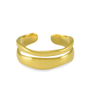 Ringen van Stainless steel Roestvrij staal (RVS) Goud